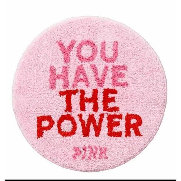 Victoria's Secret Pink You Have The Power Logo Bath Mat - Picture 1 of 2